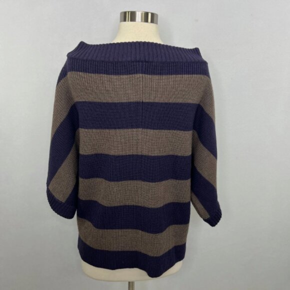 Tory Burch Striped 100% Wool Sweater - Picture 6 of 12